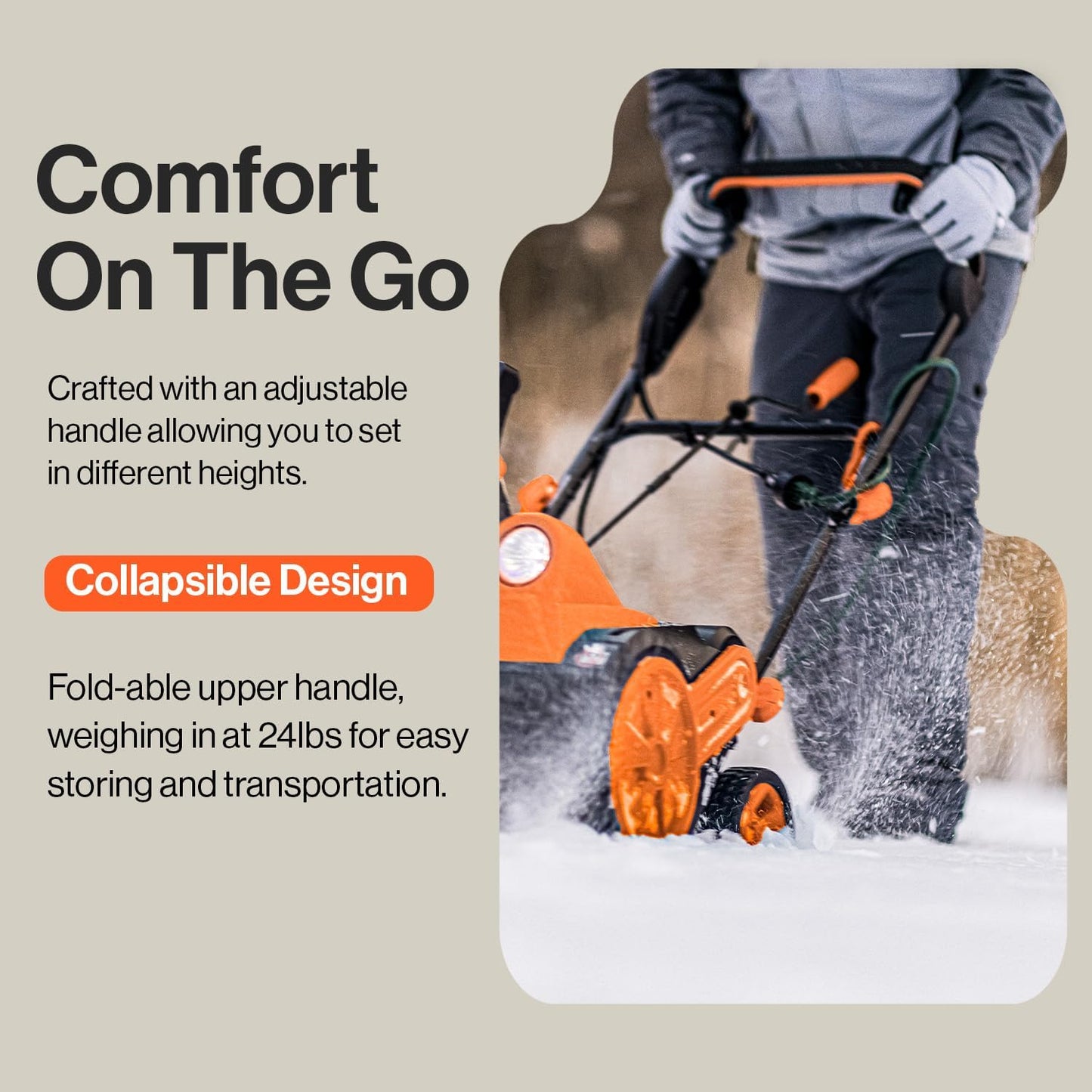 Pre-Owned SuperHandy Push Electric Snow Blower - Adjustable Exit Chute, 120V Corded