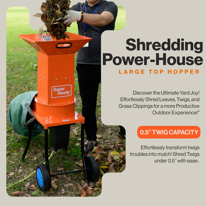 Pre-Owned SuperHandy Electric Leaf Mulcher - 120V Corded, 17:1 Reduction Ratio