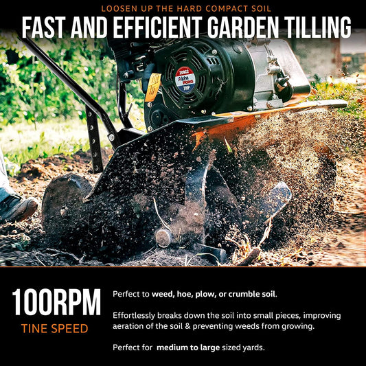 Pre-Owned SuperHandy Garden Tiller Pro - 7HP Engine, Adjustable Tines, 27" Tilling Width
