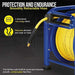 Goodyear Portable Industrial Retractable Air Hose Reel - 3/8" x 100' Ft, 3/8" MNPT Connections Air Hose Reel
