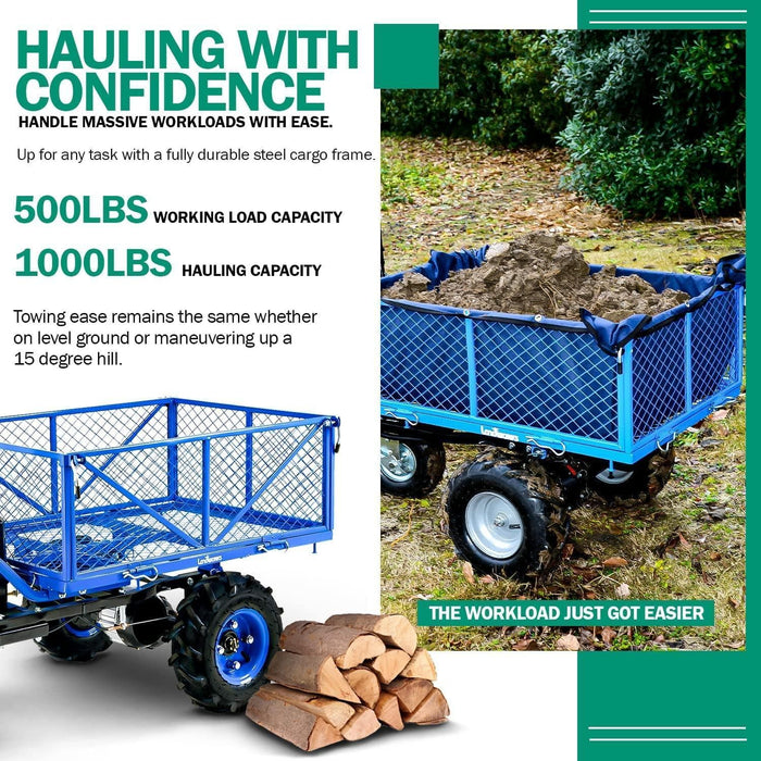 Landworks 48V 2Ah Self-Propelled Electric Utility Wagon - Effortlessly Haul up to 500lbs Utility Wagon