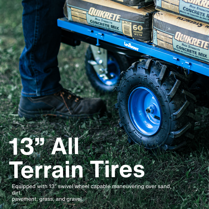 Landworks 48V 2Ah Vagón utilitario eléctrico autopropulsado: transporte sin esfuerzo hasta 500 lb