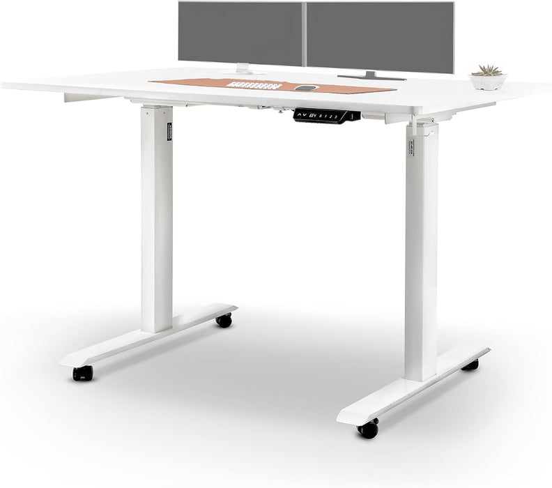 SuperHandy Electric Standing Desk - 48"x30" in Pristine White - 3 Memory Presets with 49" Max Height