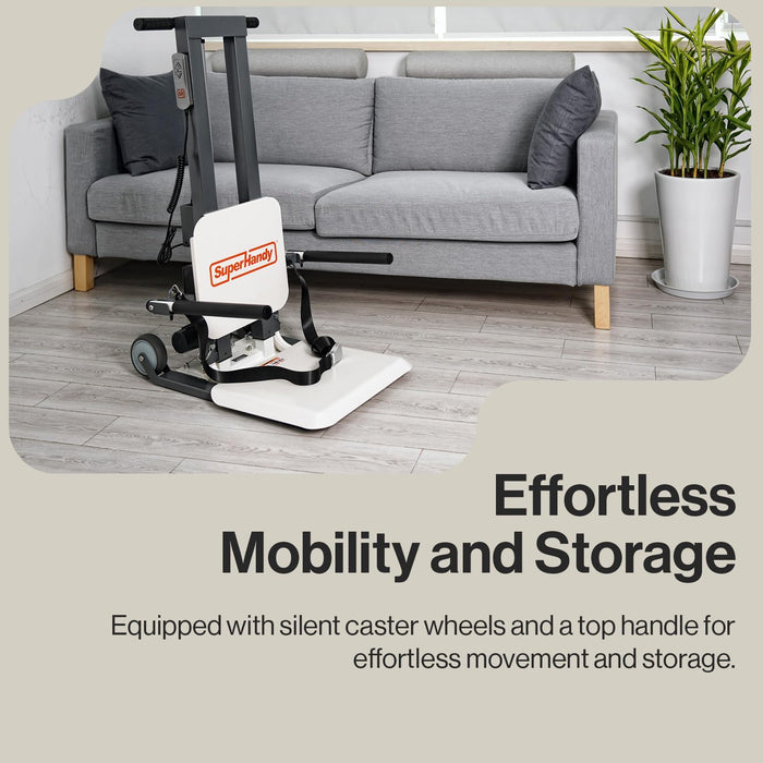 SuperHandy Electric Floor Lift Standing Aid - Easy Transport & Storage, 500Lbs Weight Limit