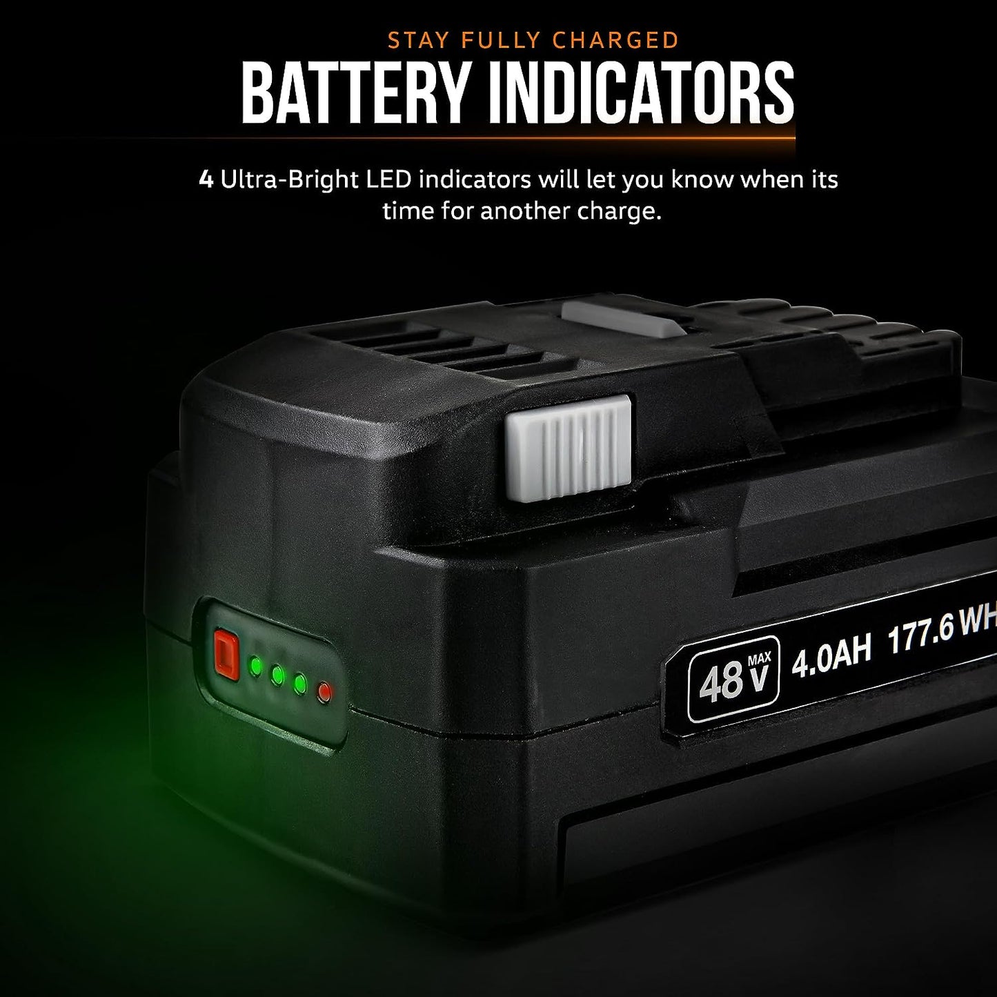 Batería recargable SuperHandy de iones de litio de 48 V y 2 Ah: para barrena de tierra, carro utilitario y carretilla