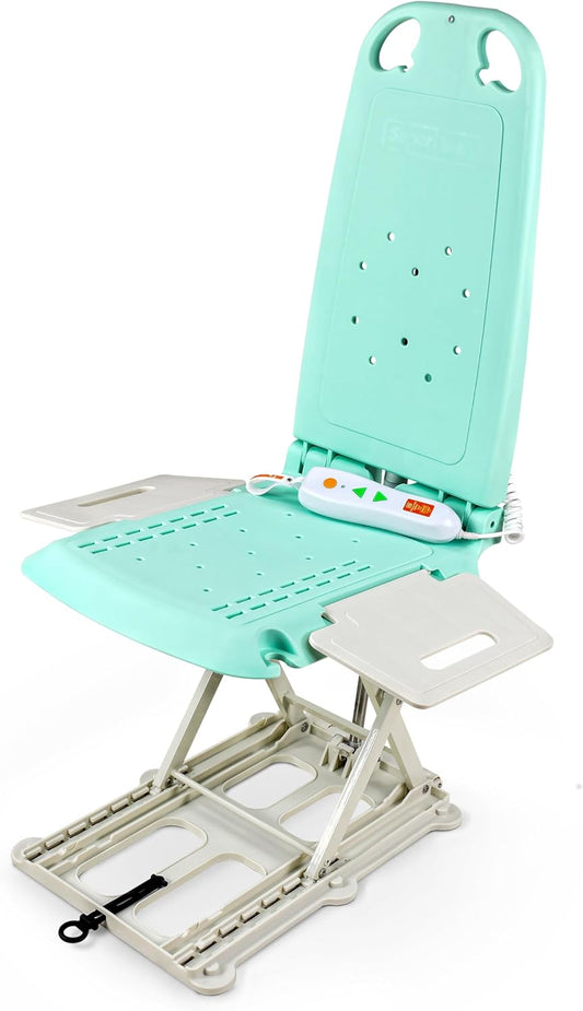 Pre-Owned SuperHandy GoRise LT Portable Floor & Bath Lift - Lightweight (19 Lbs), Foldable, 330 Lbs Capacity, Waterproof, Ergonomic Seat with Removable Panels