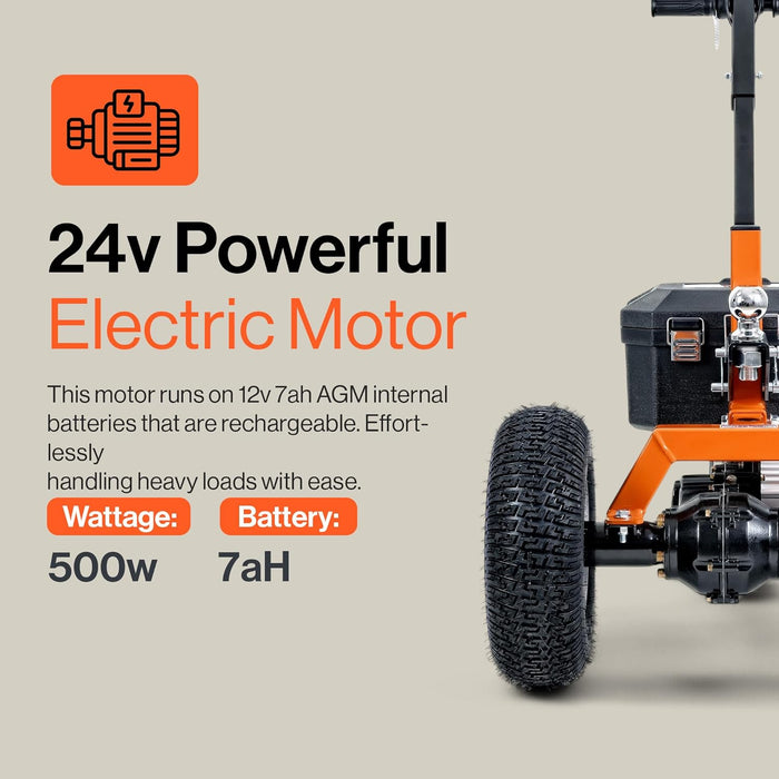 SuperHandy 2800 lbs Electric Trailer Dolly 24V Motor, 2" Ball Mount, Heavy-Duty Hauling