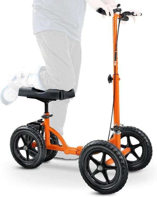 Andador de rodilla plegable SuperHandy - Altura ajustable, liviano, soporta hasta 330 libras