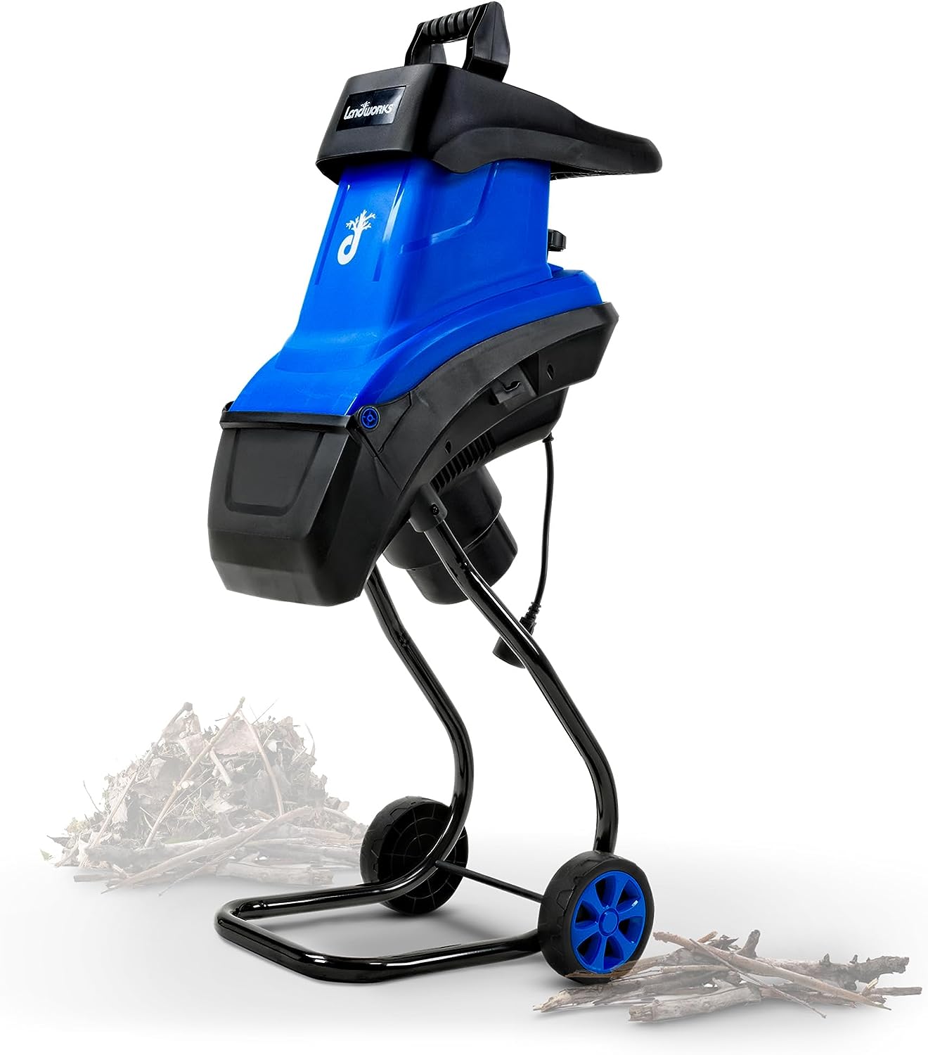 Landworks 15Amp Quiet Wood Chipper Shredder, 1.57 inch Max Great