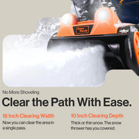 Pre-Owned SuperHandy Push Electric Snow Blower - Adjustable Exit Chute, 120V Corded