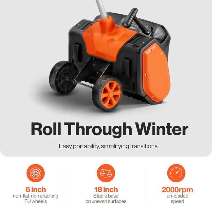Pre-Owned SuperHandy Electric Snow Thrower - 17" Clearing Width, 23' Throw Distance, 48V-2Ah Battery