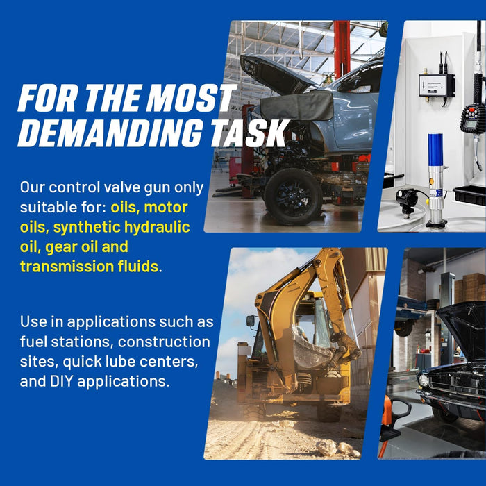 Goodyear Digital Oil Preset Meter with Auto Tip, High-Precision Fluid Dispenser, 1/2" NPT, 0.5% Accuracy, for Oils and Fluids, 1-35L/min, 12-1000psi