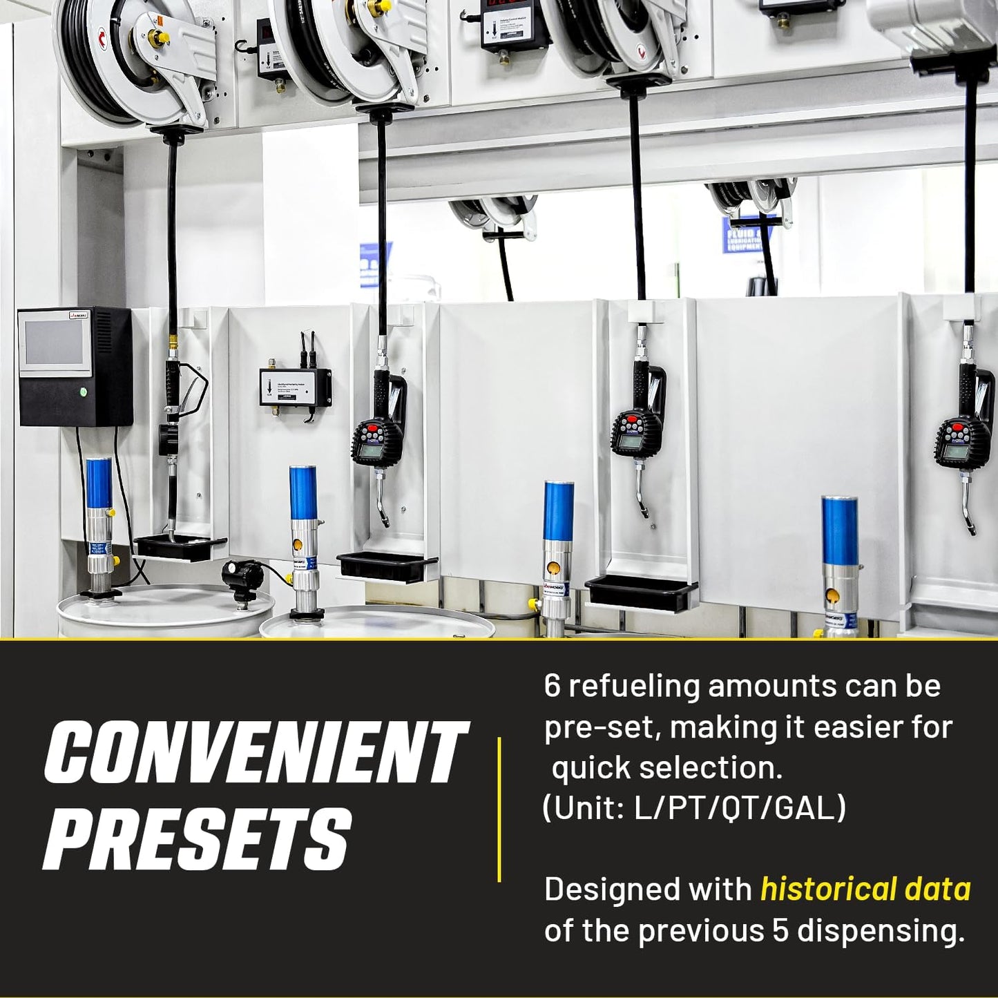 Goodyear Digital Oil Preset Meter with Auto Tip, High-Precision Fluid Dispenser, 1/2" NPT, 0.5% Accuracy, for Oils and Fluids, 1-35L/min, 12-1000psi