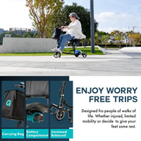Pre-Owned G Brand Folding Mobility Scooter - 48V 2Ah Removable Battery, Lightweight, Long Range + Extra Battery