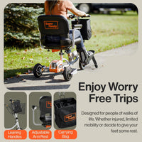 Pre-Owned SuperHandy Passport Plus Mobility Scooter - 48V 2Ah Battery System, Foldable Aluminum Frame, 11 Mile Range