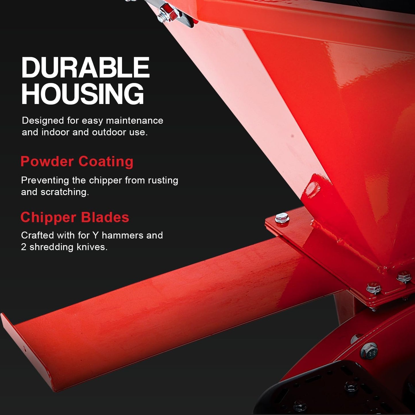 GreatCircleUSA 3-in-1 Wood Chipper - 7HP Engine, 3" Max Branch Capacity