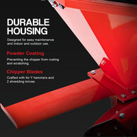 Pre-Owned GreatCircleUSA 3-in-1 Wood Chipper - 7HP Engine, 3" Max Branch Capacity