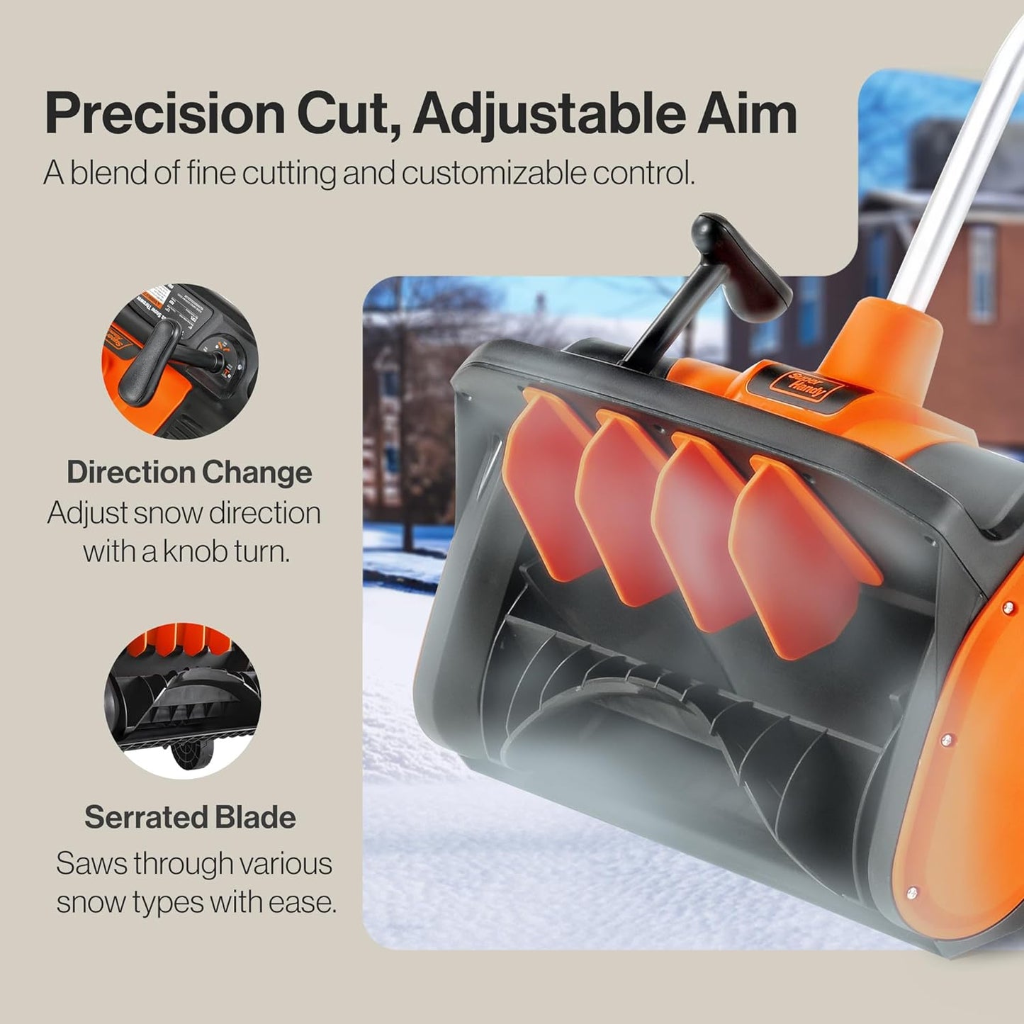 Pre-Owned SuperHandy Electric Snow Thrower - 17" Clearing Width, 23' Throw Distance, 48V-2Ah Battery