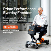 Pre-Owned SuperHandy Passport Prime Mobility Scooter Foldable 4-Wheel Electric Scooter, 330 lbs Capacity