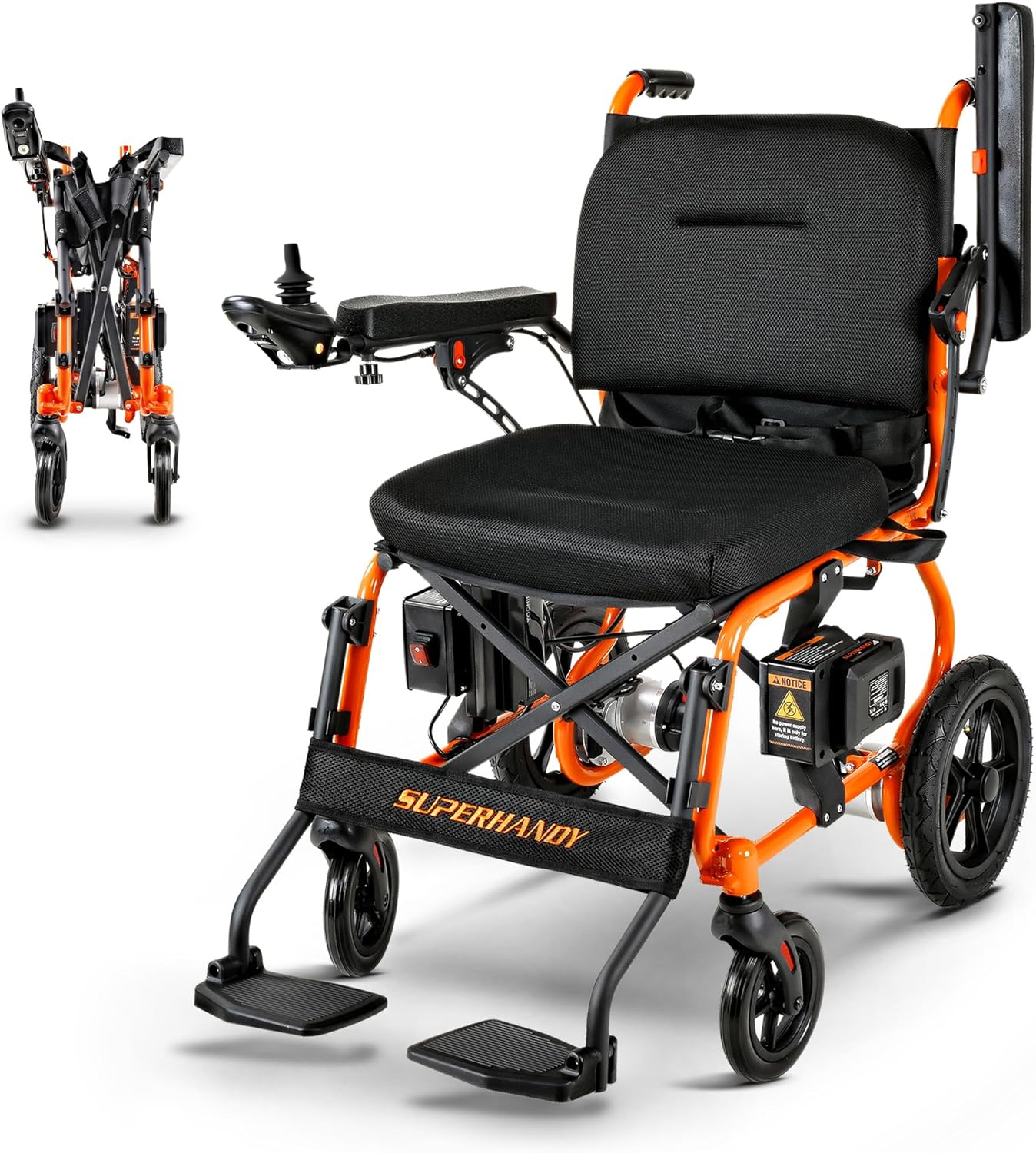 Pre-Owned SuperHandy GoRide 2 Electric Wheelchair - 300Lbs, Foldable, 48V 2Ah Li-Ion Battery