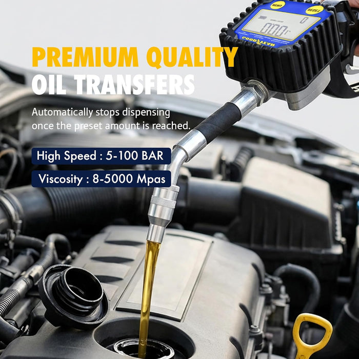 Goodyear Digital Oil Control Valve, Aluminum Body, LCD Display, Shockproof, Waterproof, Multi-Unit Measurement