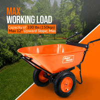 Pre-Owned SuperHandy Electric Wheelbarrow Utility Cart - 24V DC, 330lbs Load Capacity, Ideal for Material & Debris Hauling