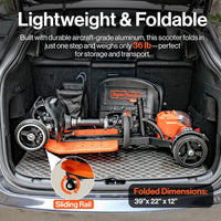 Pre-Owned SuperHandy Passport Prime Mobility Scooter Foldable 4-Wheel Electric Scooter, 330 lbs Capacity