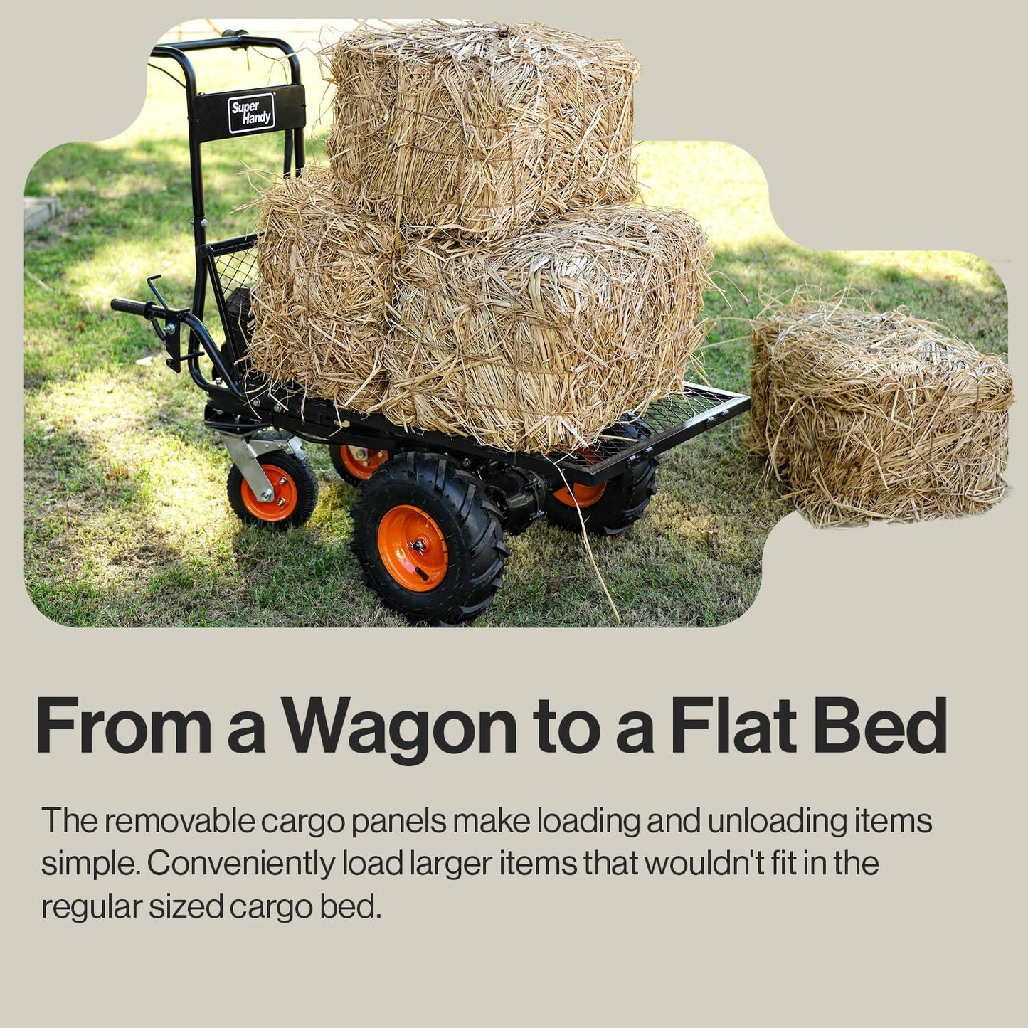 Pre-Owned SuperHandy Electric Garden Wagon - 48V 2Ah Li-Ion, 660LB Max Load