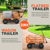 Pre-Owned SuperHandy Electric-Assist Garden Cart - 5.7 Cu Ft, 440lb Load, Convertible Flatbed Design