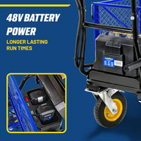 Pre-Owned Goodyear Electric Utility Wagon - 48V Li-Ion Powered with 660lbs Load & 1000lbs+ Hauling Capacity for Farm & Garden
