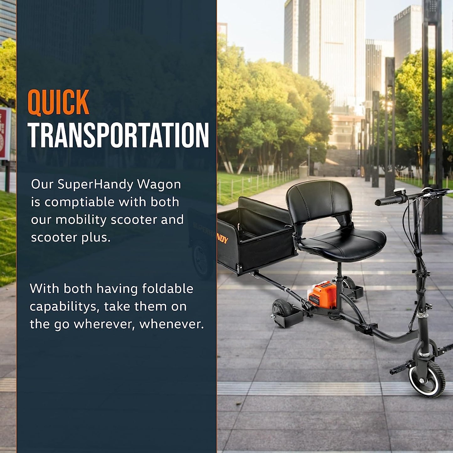 Vagón plegable SuperHandy: encaja directamente en GUT112 o GUT122, 180 lb. Capacidad máxima, completamente plegable