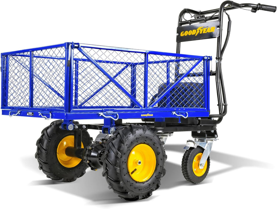 Goodyear Electric Utility Wagon - 48V Li-Ion Powered with 660lbs Load & 1000lbs+ Hauling Capacity for Farm & Garden