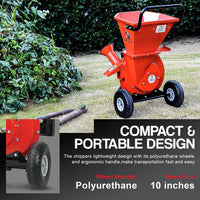 GreatCircleUSA 3-in-1 Wood Chipper - 7HP Engine, 3" Max Branch Capacity