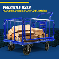 Goodyear Heavy-Duty Cargo Trailer - 1200 lbs Capacity, 8" Casters, Electric Tugger Cart Compatible
