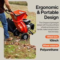 Pre-Owned SuperHandy Wood Chipper Shredder Mulcher - Heavy-Duty 7HP, 3-in-1 Multi-Function