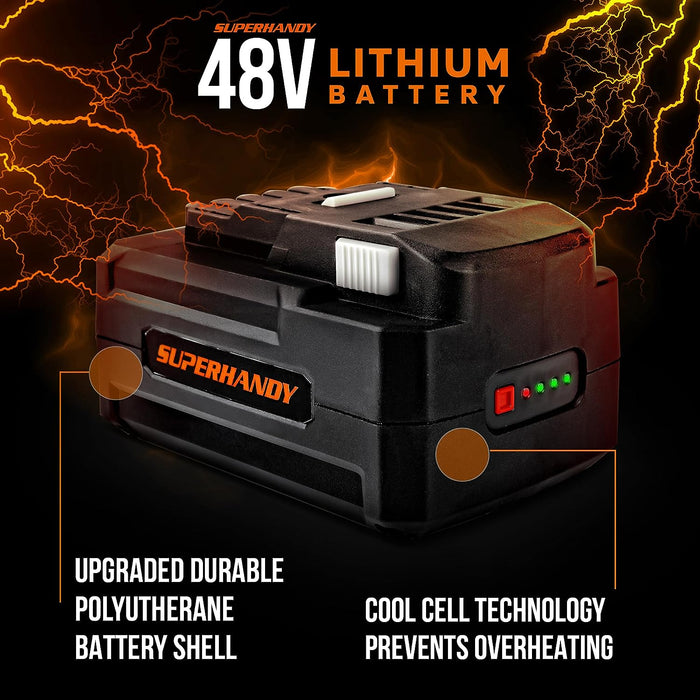 SuperHandy Rechargeable Lithium-Ion 48V 4Ah Battery - For Earth Auger, Utility Wagon, & Wheelbarrow
