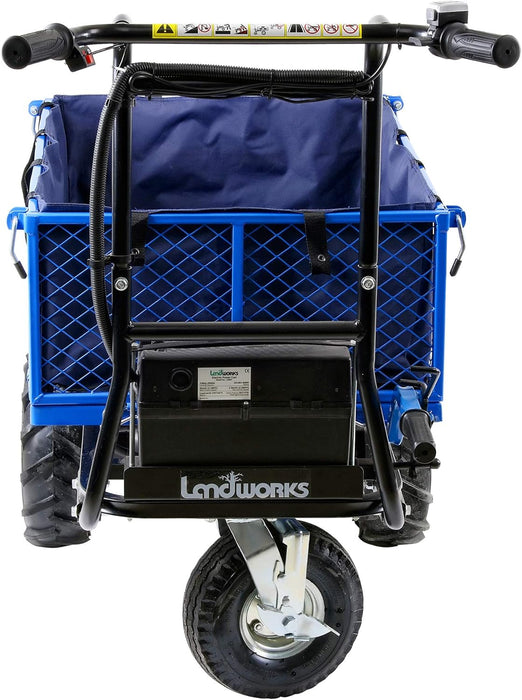 Landworks Tarp Liner Debris Dirt Material Transport Hauler Carry Bag 500 Lbs (Pounds) Max Load Capacity Super Heavy Duty Accessory for Electric Wheelbarrow/Wagon/Utility Cart