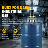 Goodyear 5:1 Heavy Duty Air-Operated Oil Pump – High-Efficiency 10.6 GPM Industrial Pneumatic Pump, 870 PSI Max Pressure, Corrosion-Resistant Construction for 48–58 Gallon Drums