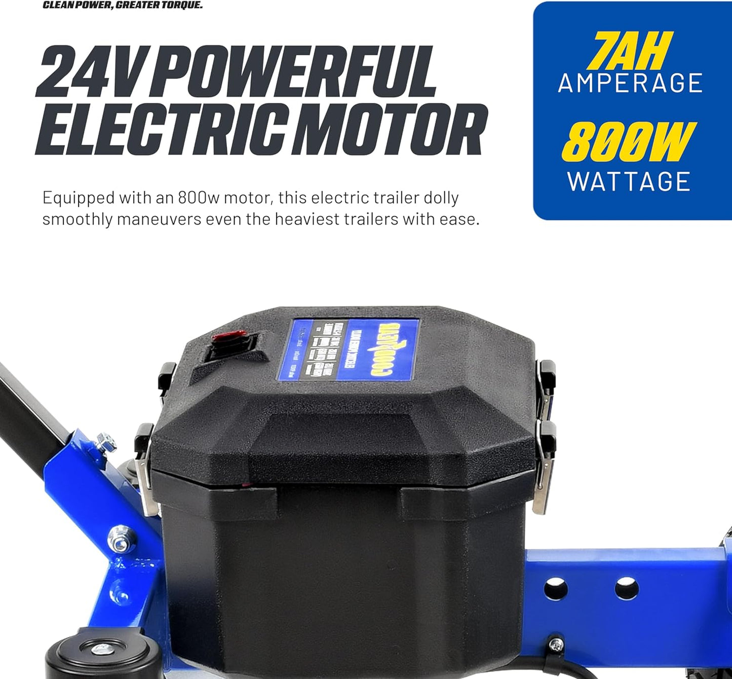 Pre-Owned Goodyear 3600 lbs Electric Trailer Dolly - 24V 800W Motor, Adjustable Ball Mount, Commercial 2" Hitch