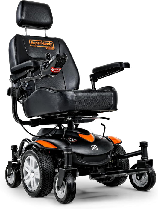 SuperHandy GoRide CRX Power Wheelchair - 300 lbs Capacity, Mid-Wheel Drive, 12.8 Mile Range