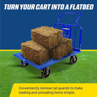 Goodyear Heavy-Duty Cargo Trailer - 1200 lbs Capacity, 8" Casters, Electric Tugger Cart Compatible