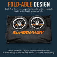 Vagón plegable SuperHandy: encaja directamente en GUT112 o GUT122, 180 lb. Capacidad máxima, completamente plegable