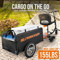 Vagón plegable SuperHandy: encaja directamente en GUT112 o GUT122, 180 lb. Capacidad máxima, completamente plegable
