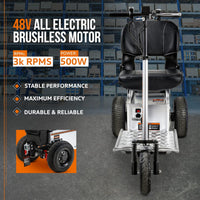 Pre-Owned SuperHandy Electric Tow Tractor - 2600lbs Max Towing, 24V 9Ah Battery, supports riders up to 350Lbs