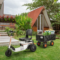 Pre-Owned SuperHandy Garden Cart with Tow & Dump Features - 10" Tires, Tugger Scooter Compatible