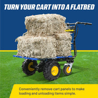 Pre-Owned Goodyear Electric Utility Wagon - 48V Li-Ion Powered with 660lbs Load & 1000lbs+ Hauling Capacity for Farm & Garden