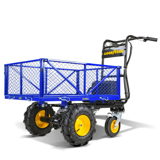 Goodyear Electric Utility Wagon - 48V Li-Ion Powered with 660lbs Load & 1000lbs+ Hauling Capacity for Farm & Garden