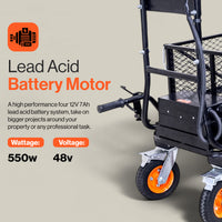 Pre-Owned SuperHandy 48V AGM Electric Utility Cart Heavy-Duty 660 lbs Load, Modular Cargo Bed