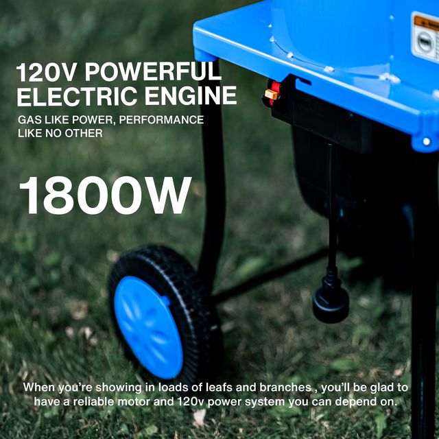 Landworks Electric Leaf Shredder & Mulcher - 3 Steel Blades, 120V Corded