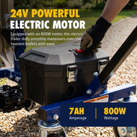 Goodyear 3600 lbs Electric Trailer Dolly - 24V 800W Motor, Adjustable Ball Mount, Commercial 2" Hitch
